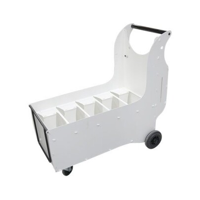 Chariot de balisage blanc pour poteaux pliables