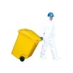 Kit mobile économique : Conteneur d'intervention sur roues antipollution mobile 110 L jaune PE