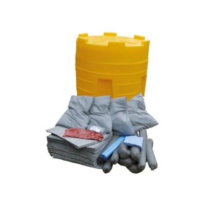 Kit surfût d'intervention antipollution 125 litres déversements hydrocarbures tous liquides produits chimiques