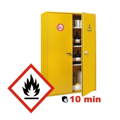 Armoire de sécurité pour produits inflammables avec résistance au feu de 10 minutes