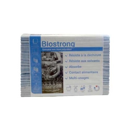 Biostrong bleu essuyage délicat difficile format enchevêtré
