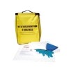 Kit d'intervention en sac jaune 10 L pour hydrocarbures, tous liquides ou produits chimiques