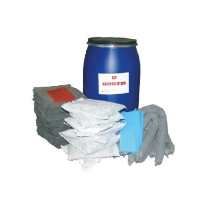 Fût intervention antipollution en fûts 238 Litres hydrocarbures tous liquides produits chimiques