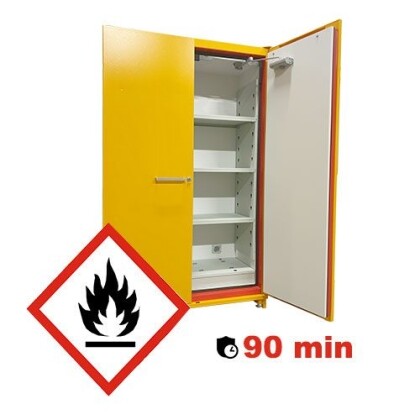 Armoire de sécurité pour produits inflammables avec résistance au feu 90 minutes